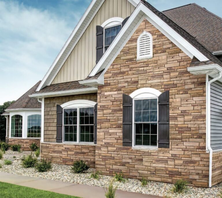 house exterior with stone siding